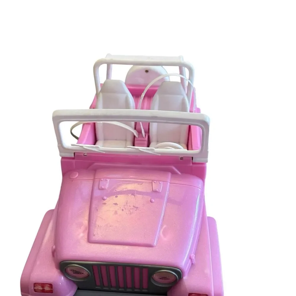 Vintage Barbie Pink Jeep‎ 2012 Mattel Beach Safari Cruiser Plastic